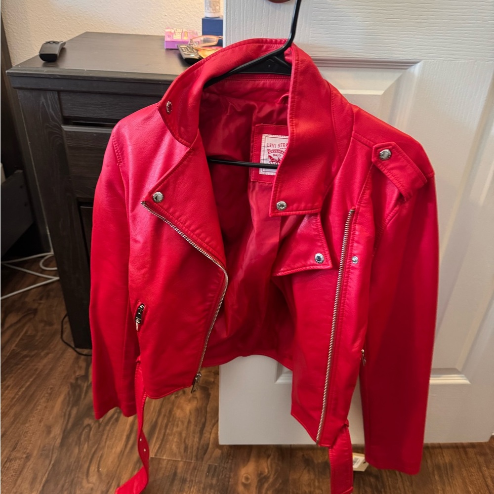 Levi's Vibrant Red Leather Jacket